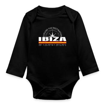 Ibiza - Body Bébé bio manches longues - noir - Devant