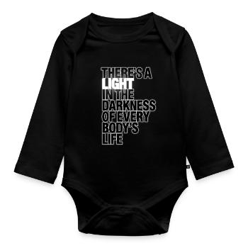 Rocky Horror Show Quote There's A Light Remastered - Organic Longsleeve Baby Bodysuit - black - Front