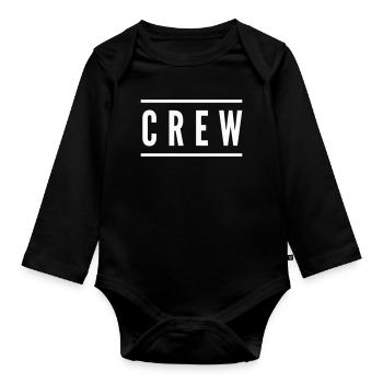 crew_linie- - Body Bébé bio manches longues - noir - Devant