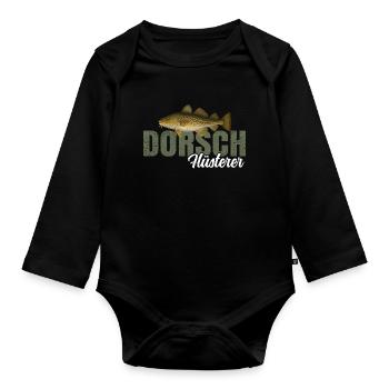 Dorsch Flüsterer - Baby Bio-Langarm-Body - Schwarz - Vorne