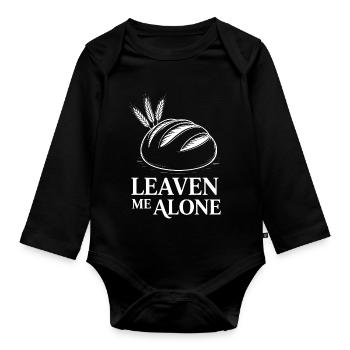 Leave Me Alone Brot Silhouette - Baby Bio-Langarm-Body - Schwarz - Vorne