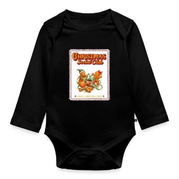 Christmas Social Club Lebkuchen Geschenke Retro - Baby Bio-Langarm-Body - Schwarz - Vorne