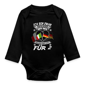 IT-Beste aus 2 Neuauflage - Baby Bio-Langarm-Body - Schwarz - Vorne