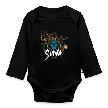 Don de divinité hindouisme Shiva - Body Bébé bio manches longues - noir - Devant