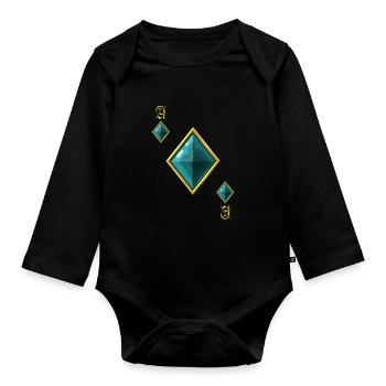 Check Ace Poker Card Halloween Costume Funny - Organic Longsleeve Baby Bodysuit - black - Front