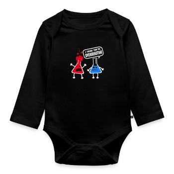 Chimie en sursis cadeau Nerd Kemiket - Body Bébé bio manches longues - noir - Devant