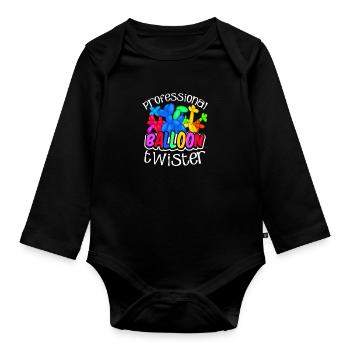Balloon Animal Professional Balloon Animal Cadeau - Body Bébé bio manches longues - noir - Devant