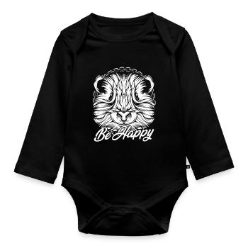 Hamster - Baby Bio-Langarm-Body - Schwarz - Vorne