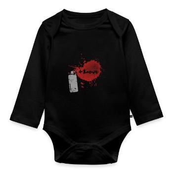 Grafitti - Graffitti - Baby Bio-Langarm-Body - Schwarz - Vorne