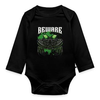 Krabbe - Baby Bio-Langarm-Body - Schwarz - Vorne