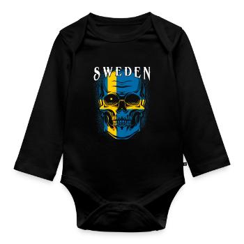 Schweden - Baby Bio-Langarm-Body - Schwarz - Vorne