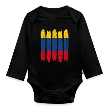 Kolumbien - Baby Bio-Langarm-Body - Schwarz - Vorne