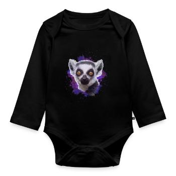 maki - Body Bébé bio manches longues - noir - Devant