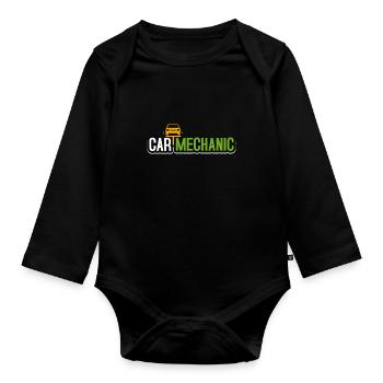 Automechaniker - Baby Bio-Langarm-Body - Schwarz - Vorne