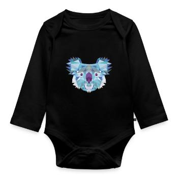Koala - Baby Bio-Langarm-Body - Schwarz - Vorne