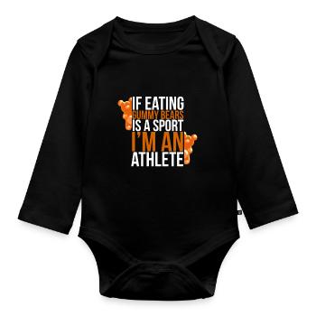 Gummibär Gummibärchen Gummibären Süßes Geschenk - Baby Bio-Langarm-Body - Schwarz - Vorne