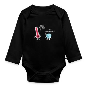 THERMOMÈTRE JUGE - Body Bébé bio manches longues - noir - Devant