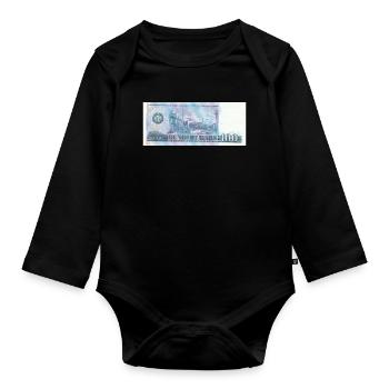 100 Marks of the GDR - Organic Longsleeve Baby Bodysuit - black - Front