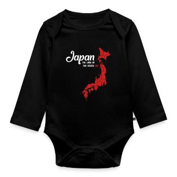 Japon - Body Bébé bio manches longues - noir - Devant