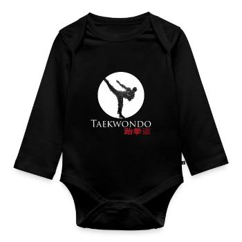 Taek Wondo - Body Bébé bio manches longues - noir - Devant