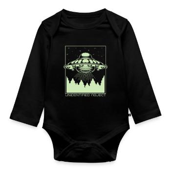 Alien - Baby Bio-Langarm-Body - Schwarz - Vorne