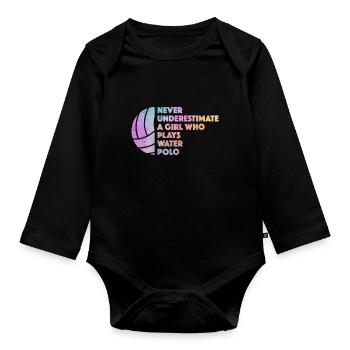 01594 water-polo fille ballon de plage swaswimmers swimm - Body Bébé bio manches longues - noir - Devant