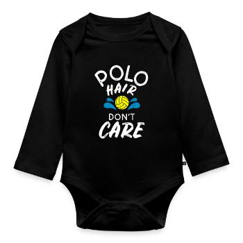 Water Polo Water Polo Water Polo Sport Gift - Organic Longsleeve Baby Bodysuit - black - Front