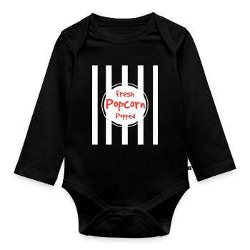 Popcorn Popcorn Costume Cinéma Tv Series Cadeau - Body Bébé bio manches longues - noir - Devant
