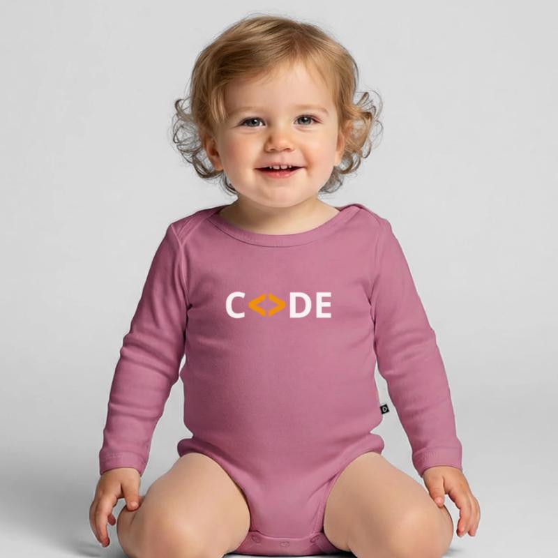 Programmeur de code HTML Développeur PHP Body Bébé bio manches longues