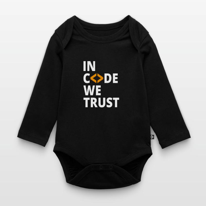 En code, nous faisons confiance au programmeur Geek Coding Nerd Body Bébé bio manches longues