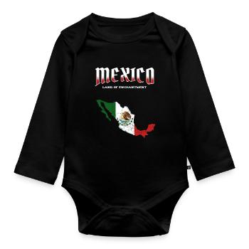 Mexiko - Baby Bio-Langarm-Body - Schwarz - Vorne