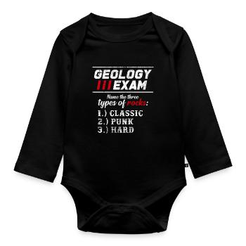 Three Types Of Rock Classic Punk Hard Geschenkidee - Baby Bio-Langarm-Body - Schwarz - Vorne