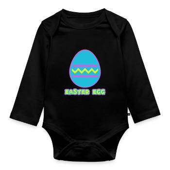 Easter Egg - Easter egg - Organic Longsleeve Baby Bodysuit - black - Front
