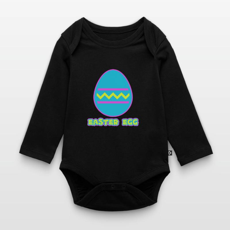 Easter Egg - Easter egg Organic Longsleeve Baby Bodysuit