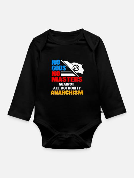 Kommunismus - Baby Bio-Langarm-Body - Schwarz