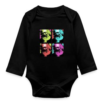 Communism - Organic Longsleeve Baby Bodysuit - black - Front