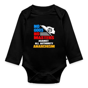 Communism Lenin Marx Class Struggle Social - Organic Longsleeve Baby Bodysuit - black - Front