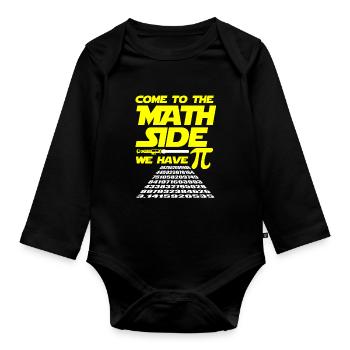 Maths Pi Sombre Page Jeu de mots Fantasy Cadeau - Body Bébé bio manches longues - noir - Devant