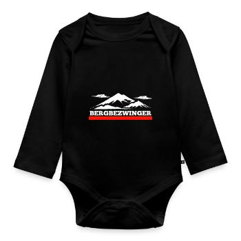 Bergsteiger - Baby Bio-Langarm-Body - Schwarz - Vorne