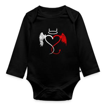 Docteur infirmière infirmière Angel Devil Gift - Body Bébé bio manches longues - noir - Devant