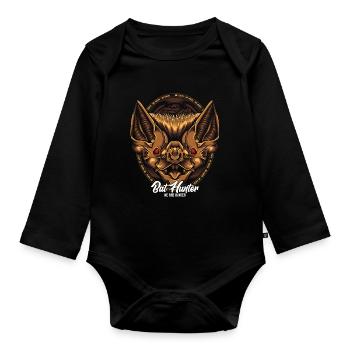 Chauve-souris - Body Bébé bio manches longues - noir - Devant
