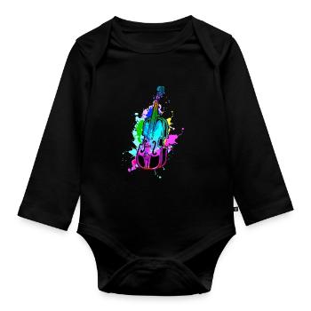 Cello - Baby Bio-Langarm-Body - Schwarz - Vorne