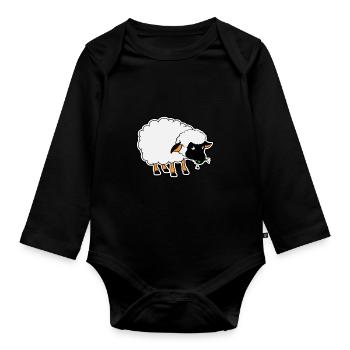 Black Sheep - Sheep - Sheep - Organic Longsleeve Baby Bodysuit - black - Front