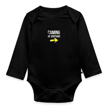 Camino de Santiago - Body Bébé bio manches longues - noir - Devant