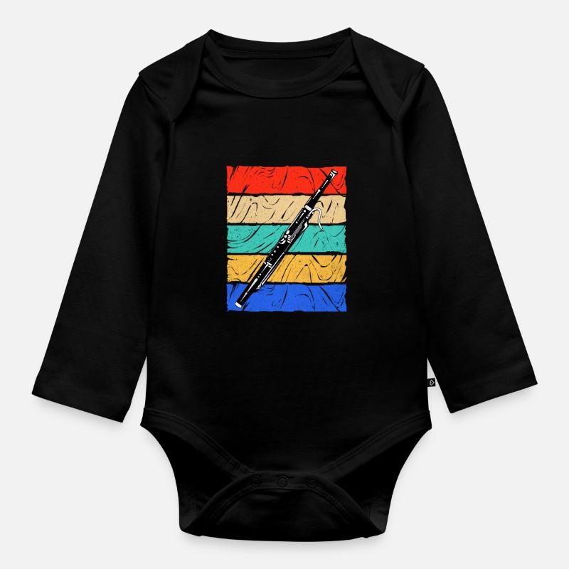Fagott - Baby Bio-Langarm-Body - Schwarz
