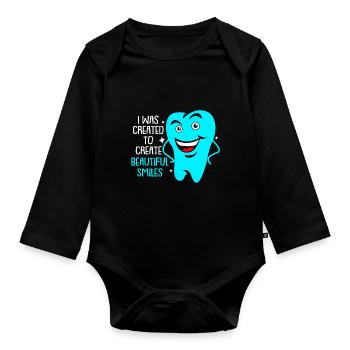 Dentist Gift Dentist Dentist Dentist - Organic Longsleeve Baby Bodysuit - black - Front