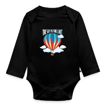 Balloon - Le ciel est la limite - Body Bébé bio manches longues - noir - Devant