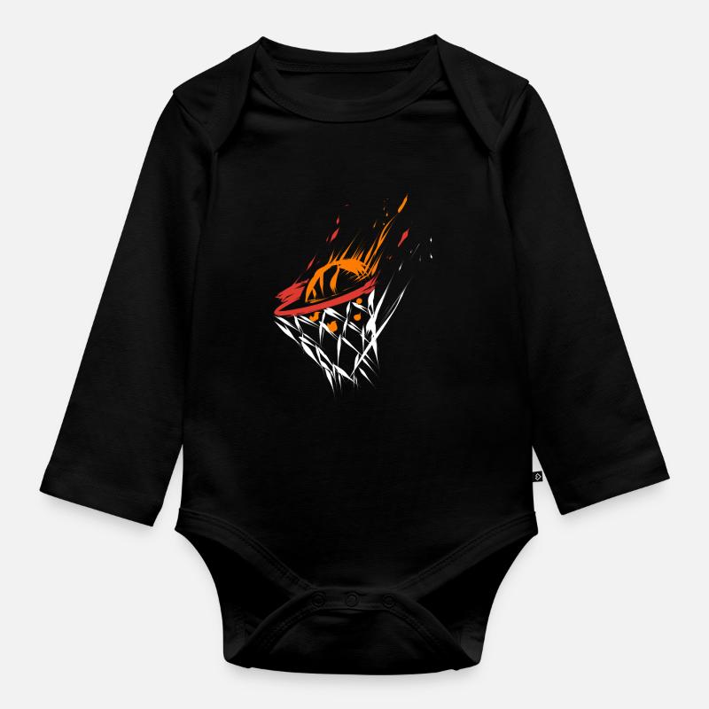 Basket-ball - Body Bébé bio manches longues - noir