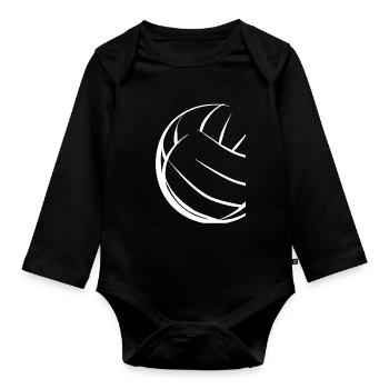 Volleyball - Organic Longsleeve Baby Bodysuit - black - Front