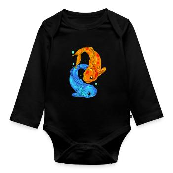 Koi - Baby Bio-Langarm-Body - Schwarz - Vorne